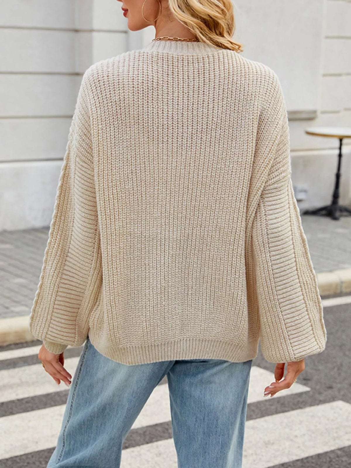 Cable Knit Button-Up Cardigan