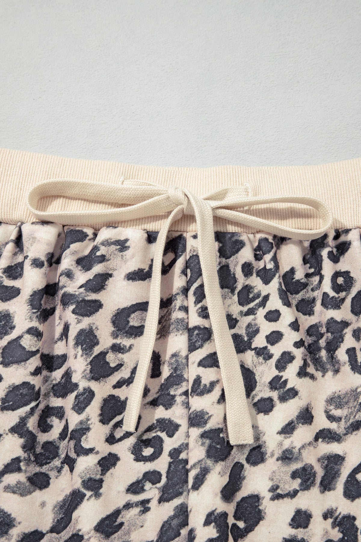 Multicolour Leopard Zip-Up Hooded Drawstring Pant Set