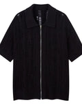 Men's Zip Up Openwork Cardigan
