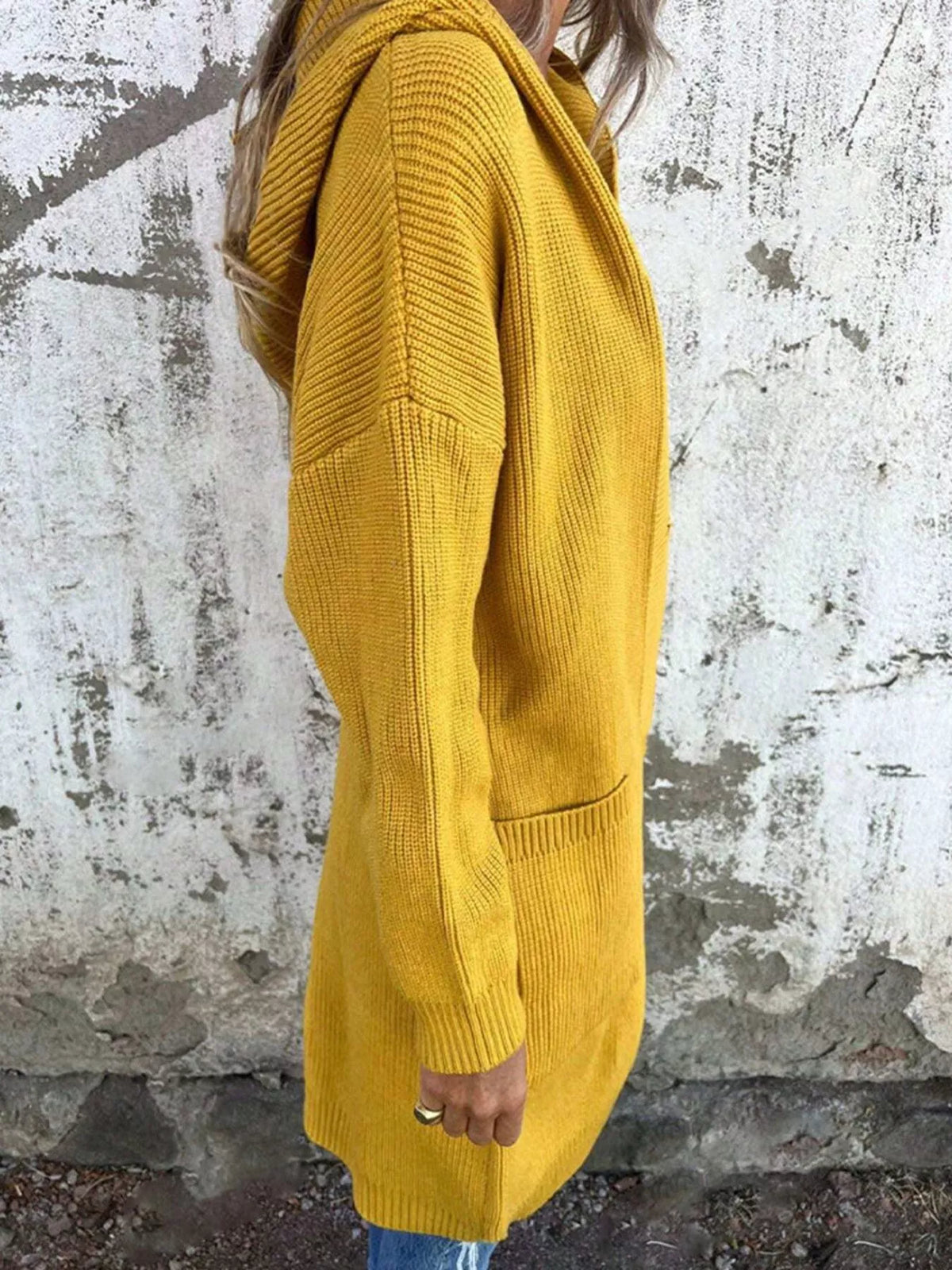 Full Size Button-Down Hooded Cardigan Plus Size