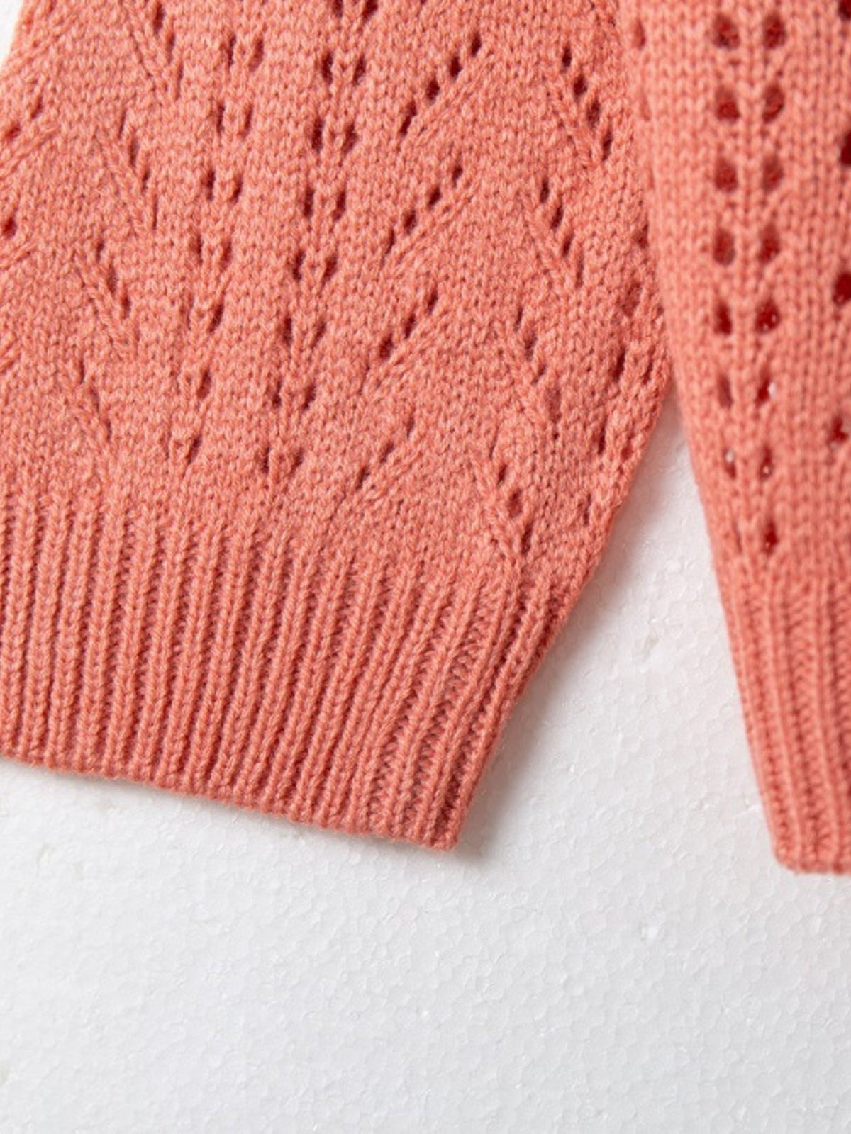 Openwork V-Neck Cardigan