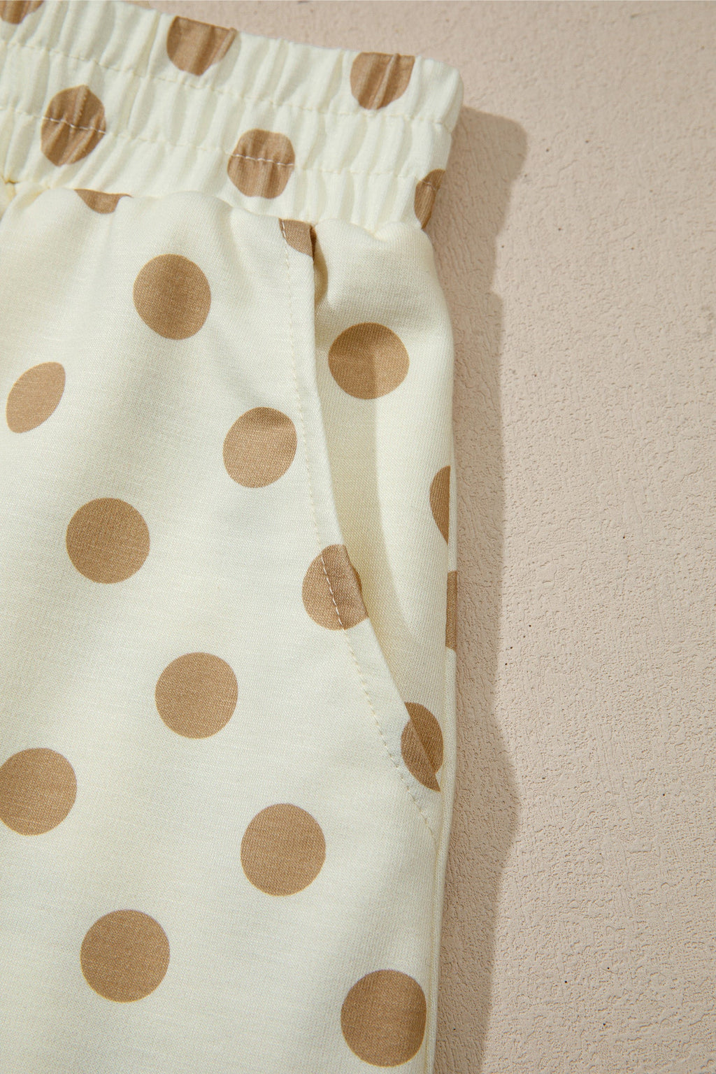 Pink Polka Dot Hooded Long Sleeve Top Casual Mini Skort Set
