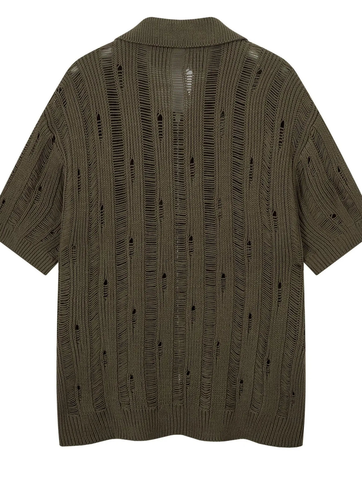 Men's Zip Up Openwork Cardigan