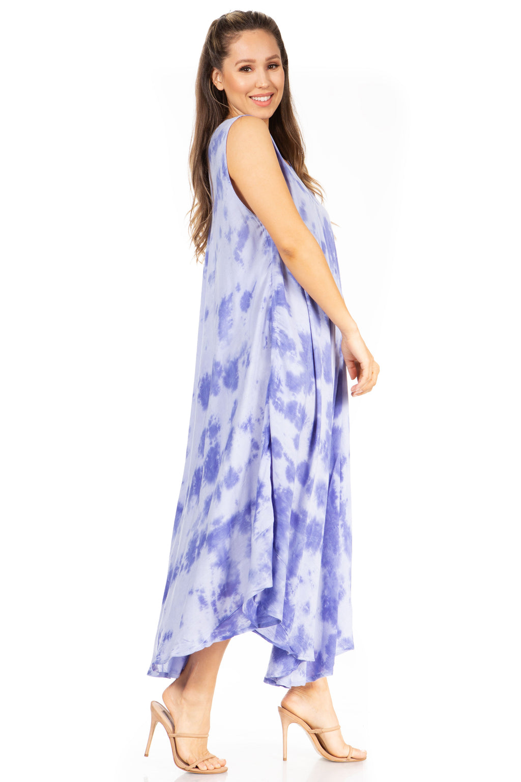 Sakkas Starlight Second Tie Dye Caftan Dress: Women's Beach Cover Up