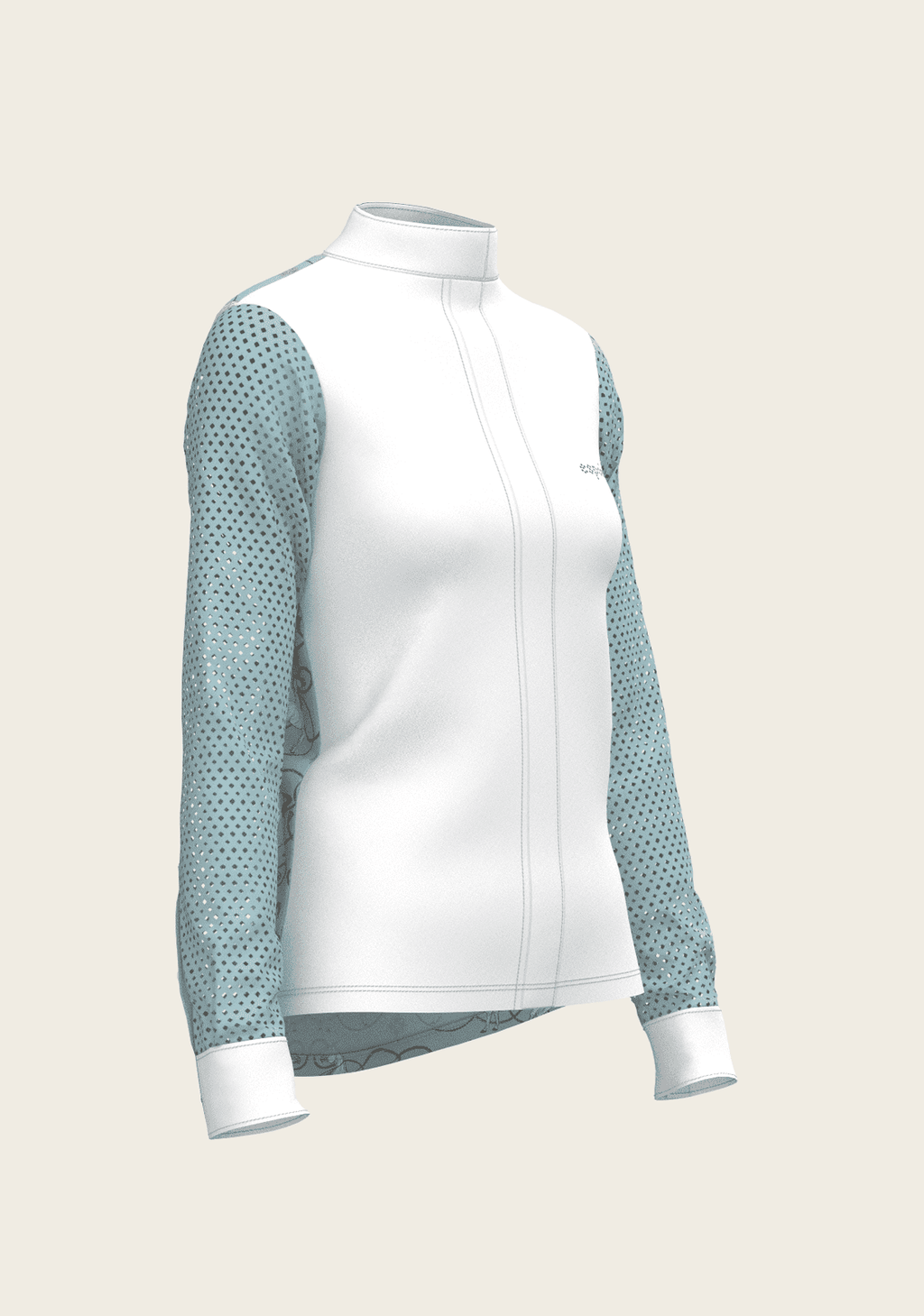 Roped Horses on Sky Blue Long Sleeve Show Shirt