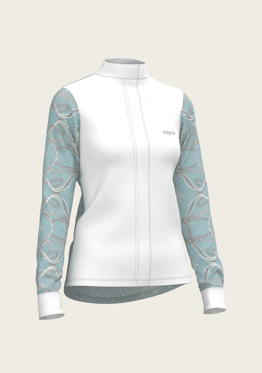 Roped Bridles on Sky Blue Long Sleeve Show Shirt