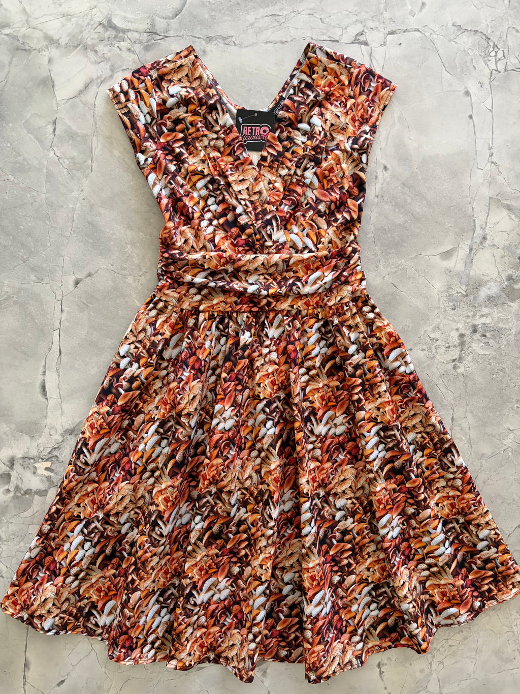Mushroom Greta Dress