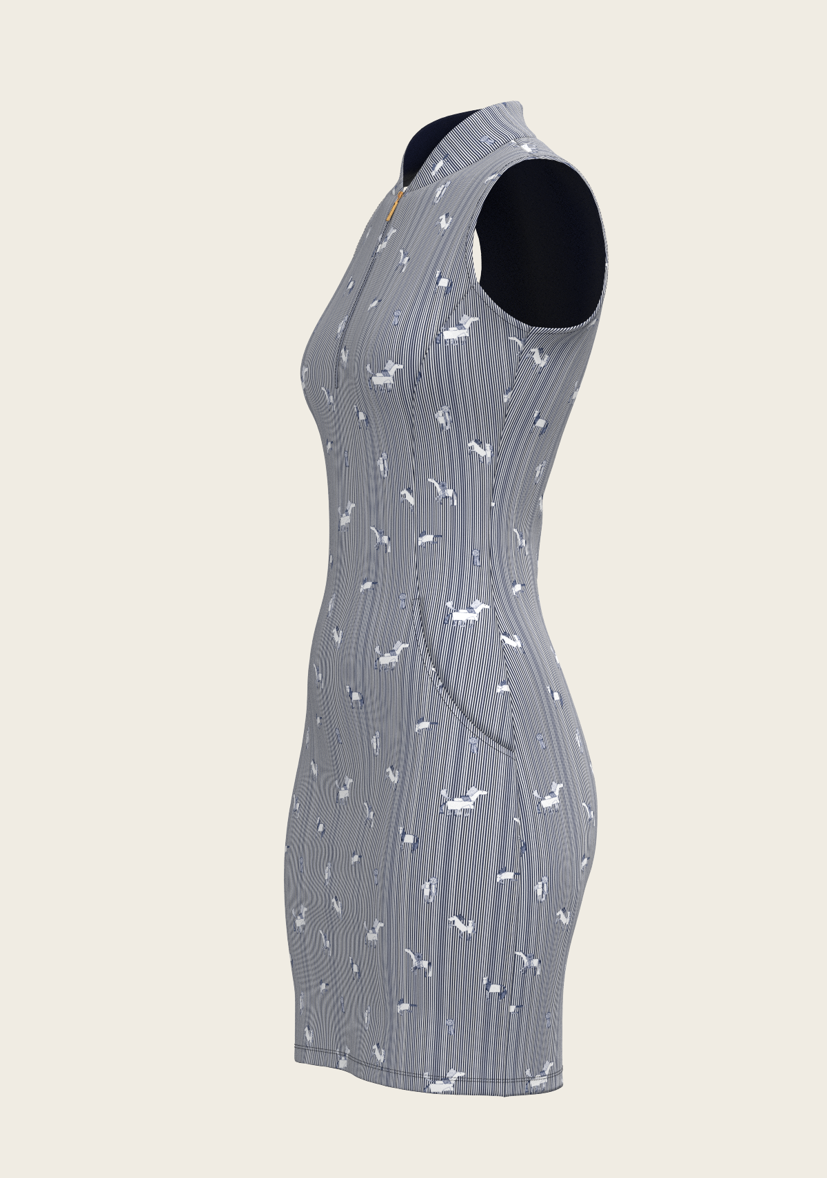 Navy Stripes Golf Dress