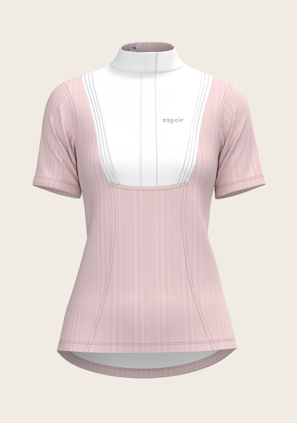 Stripes in Rose Short Pleated Short Sleeve Show Shirt
