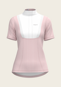 Stripes in Rose Short Pleated Short Sleeve Show Shirt