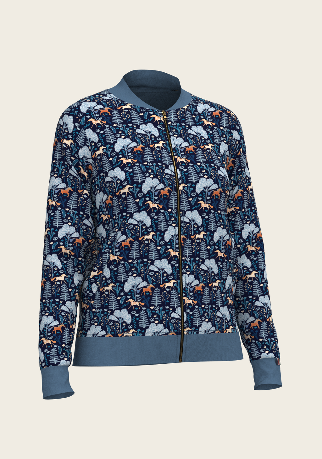 Mid Blue Forest Reversible Jacket