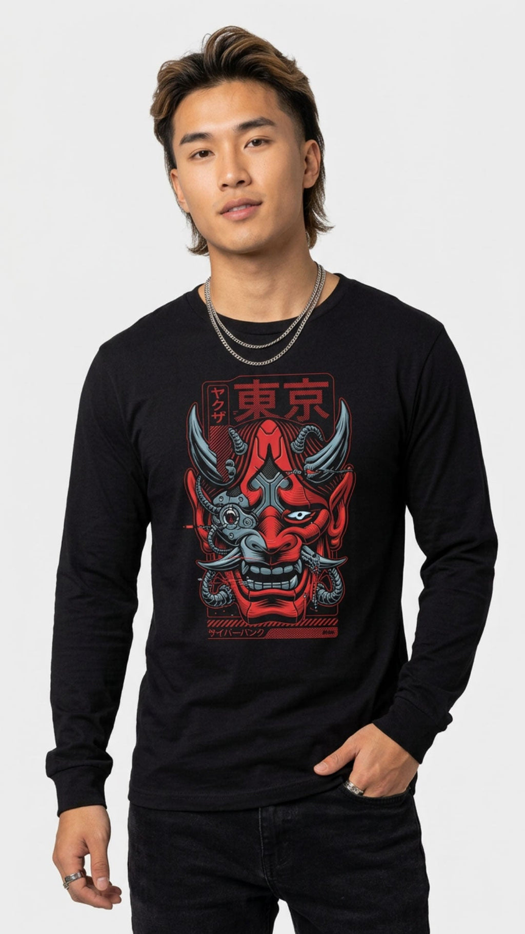 Demon Cyborg Long Sleeve T-Shirt
