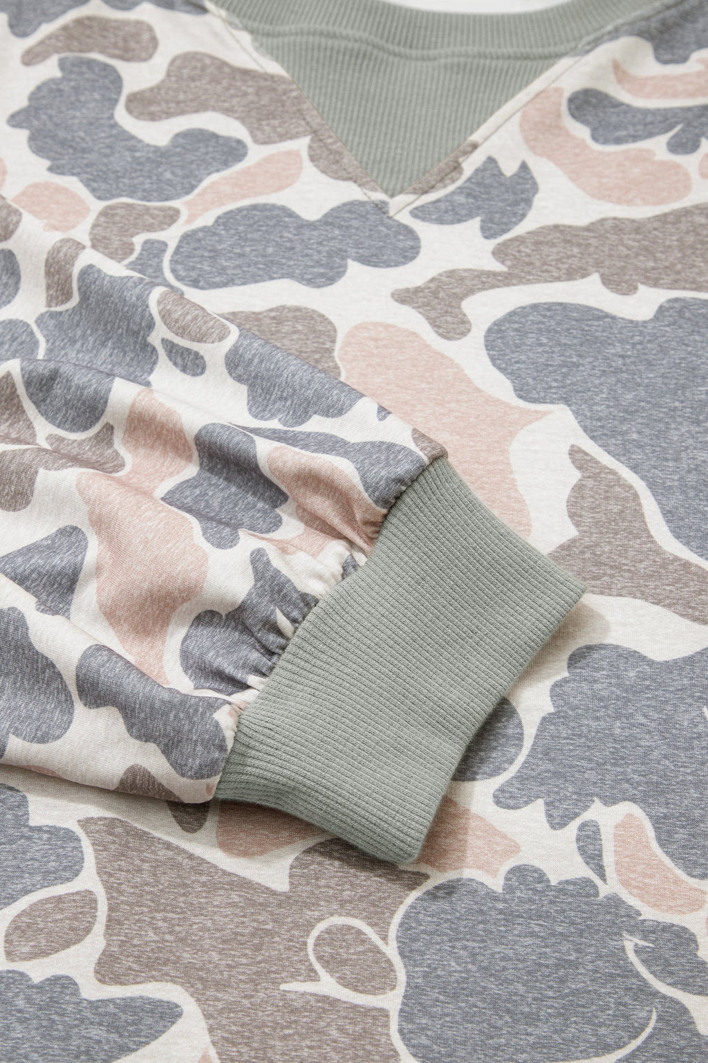 Multicolour Camouflage Print Shift Silhouette Long Sleeve Plus Size Sweatshirt