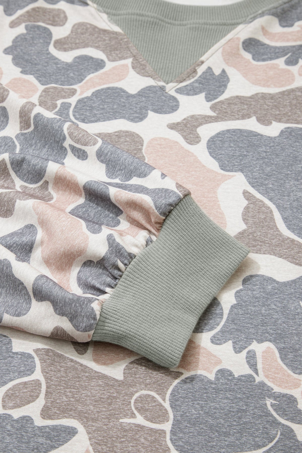 Multicolour Camouflage Print Shift Silhouette Long Sleeve Plus Size Sweatshirt