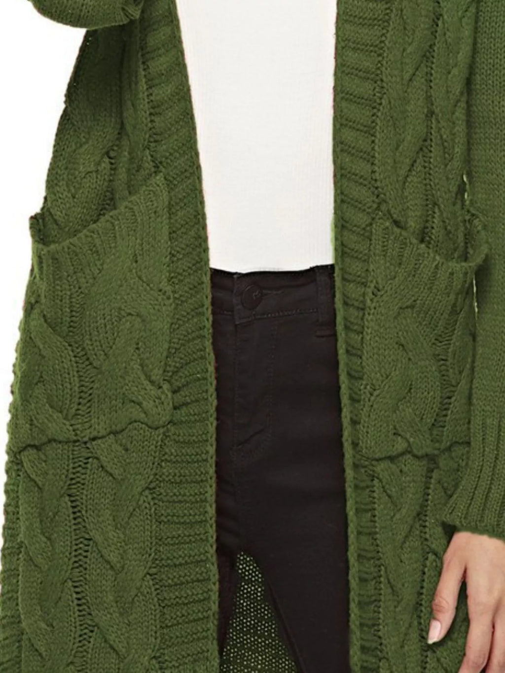 Chunky Knit Open Front Cardigan